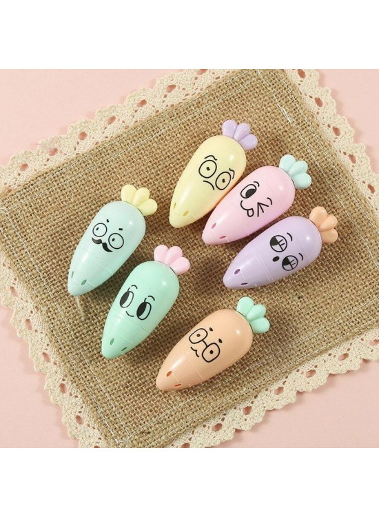 Pinco Fosforlu Kalem Mini Havuç 6 Lı Q-181