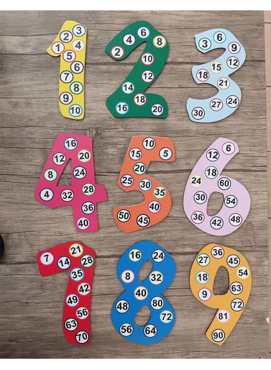 Piramit Ahşap Ritmik Sayma Seti Sayılar 1-9