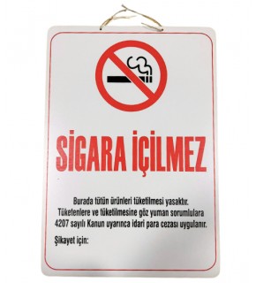 Piramit Ahşap Sigara İçilmez Levhası 40x60cm