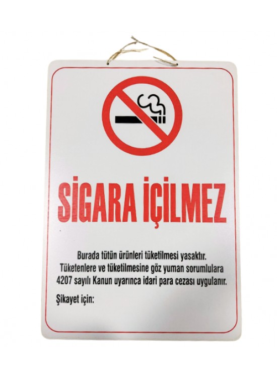 Piramit Ahşap Sigara İçilmez Levhası 40x60cm