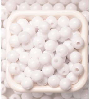 Plastik Boncuk 10Mm 500Gr Beyaz B3980