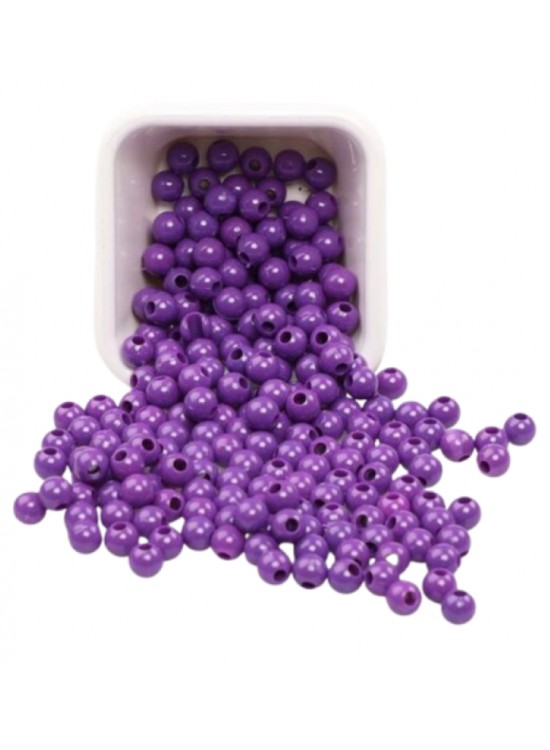 Plastik Boncuk 10Mm 500Gr Mor B3983