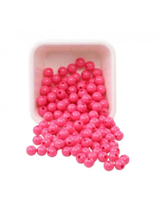Plastik Boncuk 10Mm 500Gr Pembe B3988