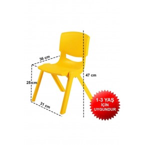 Plastik Küçük Şirin Çocuk Sandalyesi 1-3 Yaş