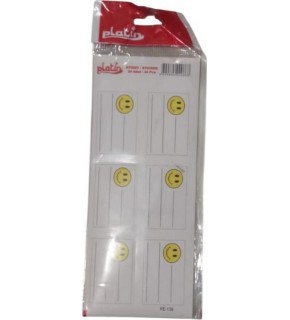 Platin Sticker Etiket Gülen Yüz Pe-139
