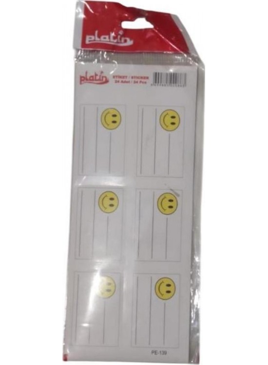 Platin Sticker Etiket Gülen Yüz Pe-139 Platin Sticker Etiket Gülen Yüz Pe-139