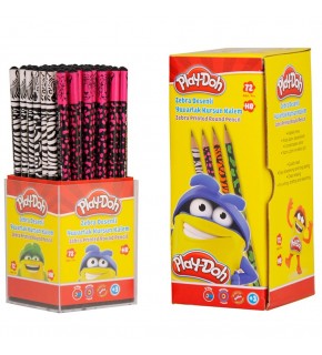 Play-Doh Kurşun Kalem Zebra Desenli Yuvarlak Play-KK010 (1 Adet)