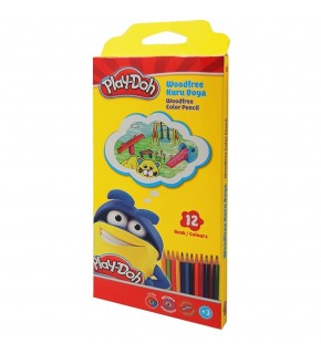 Play-Doh Kuru Boya Woodfree Altıgen 12 Li PLAY-KU029