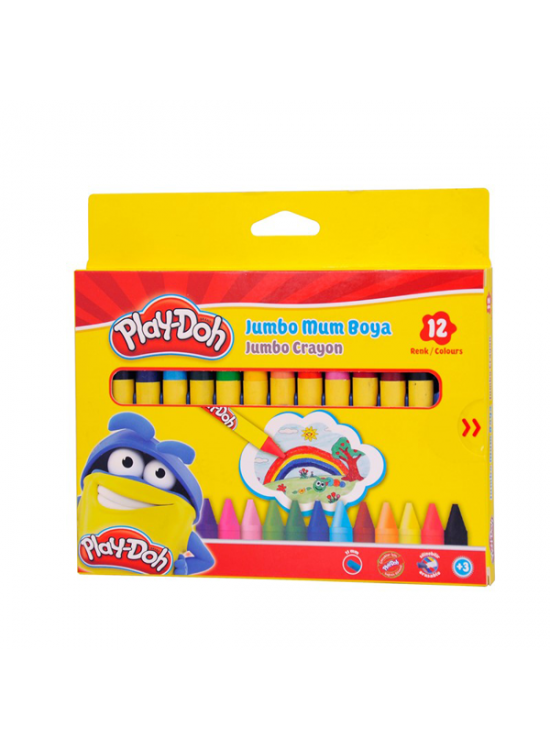 Play-Doh Mum Pastel Boya Crayon Yuvarlak 12 Renk PLAY-CR005
