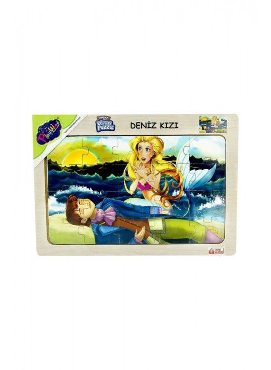 Play Wood Ahşap Eğitici Puzzle Deniz Kızı ONY-28