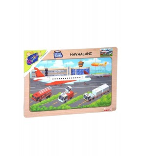 Play Wood Ahşap Eğitici Puzzle Havaalanı ONY-233