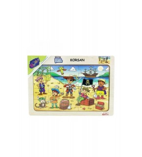 Play Wood Ahşap Eğitici Puzzle Korsan ONY-53