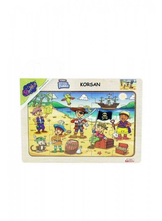 Play Wood Ahşap Eğitici Puzzle Korsan ONY-53