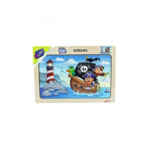 Play Wood Ahşap Eğitici Puzzle Korsan ONY-53
