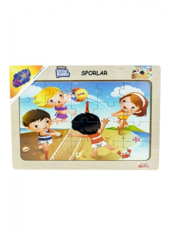 Play Wood Ahşap Eğitici Puzzle Sporlar ONY-85