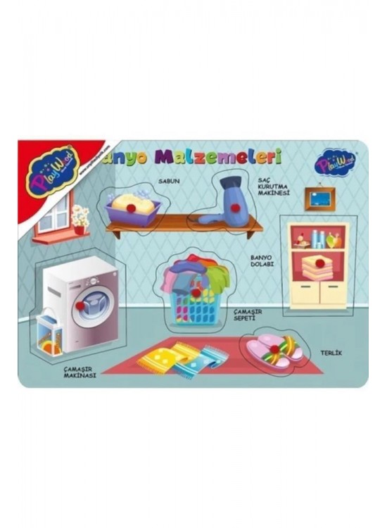 Play Wood Ahşap Tutmalı Banyo Malzemeleri ONY-296/297