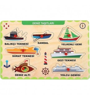 Play Wood Ahşap Tutmalı Deniz ve Hava Taşıtları ONY-325/6