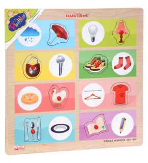 Play Wood Ahşap Tutmalı Eşleştirme İlişkili ONY-369/370