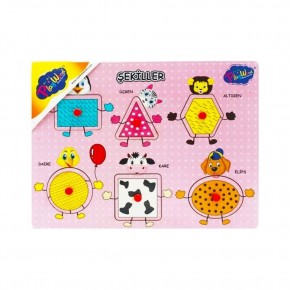 Play Wood Ahşap Tutmalı Geometrik Şekiller ONY-202/203