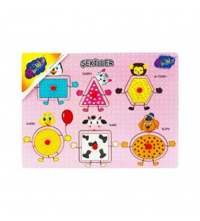 Play Wood Ahşap Tutmalı Geometrik Şekiller ONY-202/203