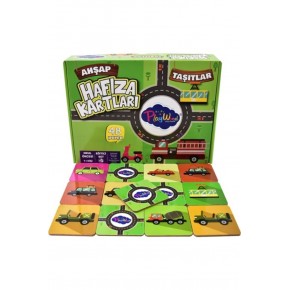 Play Wood Ahşap Tutmalı Hafıza Kartları Taşıtlar ONY-08