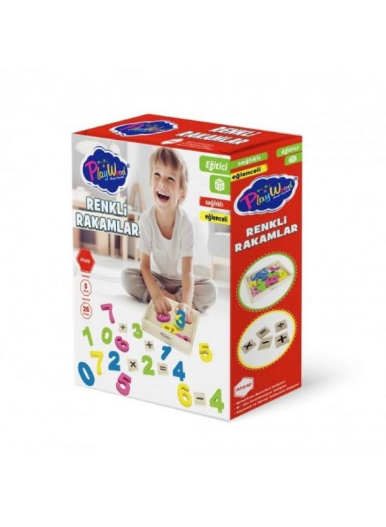 Play Wood Kutuda 26 Parça Ahşap Kasalı Renkler Rakamlar Play Wood Kutuda 26 Parça Ahşap Kasalı Renkler Rakamlar