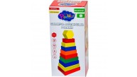 Play Wood Kutuda Ahşap Dikdörtgen Renkli Kule ONY-393