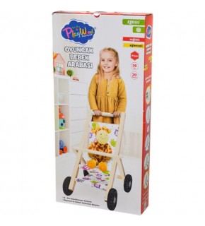 Play Wood Kutuda Ahşap Oyuncak Bebek Arabası ONY-386