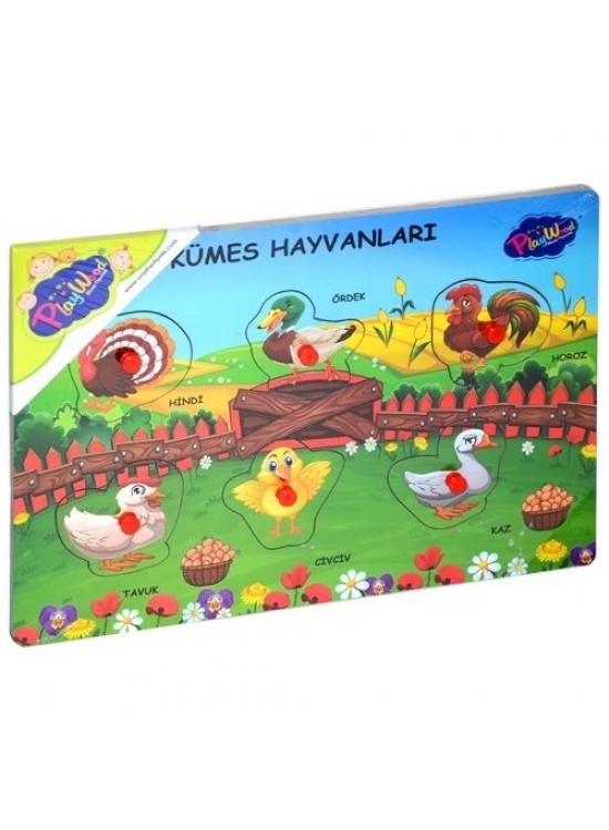 Playwood Ahşap Tutmalı Çiftlik-Kümes Ony-192/192/193