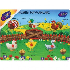 Playwood Ahşap Tutmalı Çiftlik-Kümes Ony-192/192/193