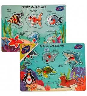 Playwood Ahşap Tutmalı Deniz Canlıları Ony-331/332