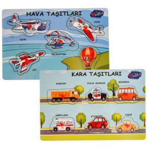 Playwood Ahşap Tutmalı Kara-Hava Taşıtları Ony-147/148