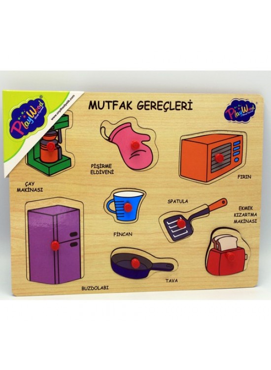 Playwood Ahşap Tutmalı Mutfak Gereçleri Ony-168/169