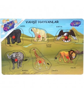 Playwood Ahşap Tutmalı Vahşi Hayvanlar ONY-328/329