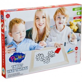 Playwood Kutuda Ahşap Tablet Yazı Tahtası ONY-391
