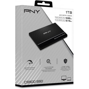 Pny 1TB CS900 3D NAND 2.5" SATA III 535-515 MB-s (SSD7CS900-1TB-RB) Ssd Harddisk