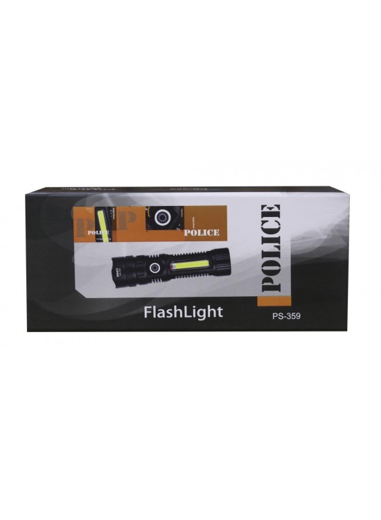 Polıce PS-359 Zoom, Magnet Ve Yan Aydınlatmalı  Özellikli Şarjlı El Feneri