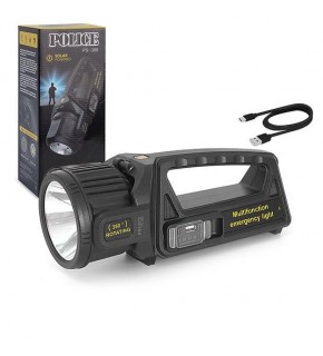 Polıce PS-388  Spot Fener Powerbank Özellikli Solarlı (Güneş Enerji) Şarjlı 180 Derece Oynar Başlık