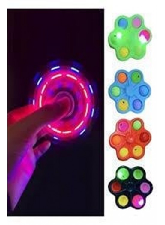 Pop İt Altılı Stres Çarkı Işıklı Pop İt Altılı Stres Çarkı Işıklı