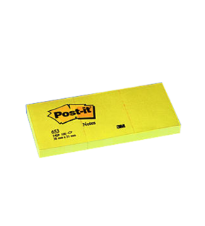 Post-it Yapışkanlı Not Kağıdı 3 Blok 100 YP 38x51 Sarı 653