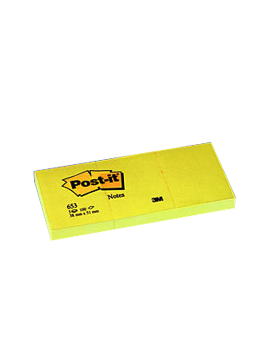 Post-it Yapışkanlı Not Kağıdı 3 Blok 100 YP 38x51 Sarı 653