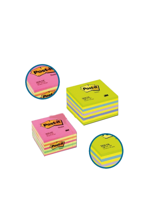 Post-it Yapışkanlı Not Kağıdı Küp Gökkuşağı 450 YP 76x76 Yeşil Tonları 2028-NB