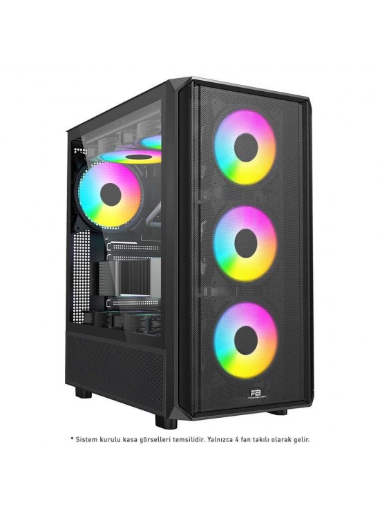 PowerBoost PB-P3602BB 850w 80+ Bronze USB 3.0 ATX Mesh ARGB fan siyah kasa