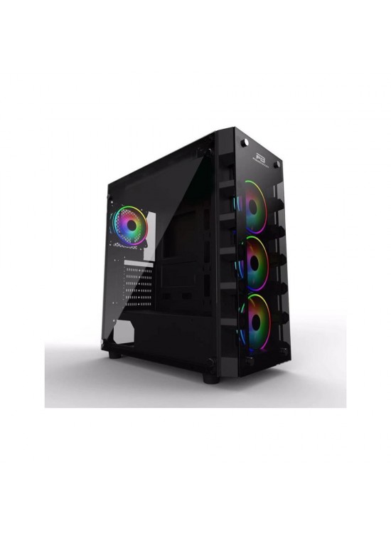PowerBoost X59RGB-650W 80+ USB 3.0 Tempered Glass 6 x RGB Fanlı Gaming Kasa (JBST-X59RGB-650)