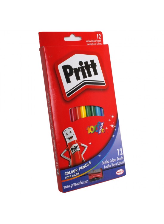 Pritt Kuru Boya Karton Kutu Jumbo Üçgen 12 Renk 1219733