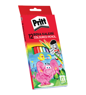 Pritt Kuru Boya Karton Kutu Tam Boy 12 Renk 1219734