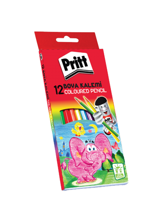 Pritt Kuru Boya Karton Kutu Tam Boy 12 Renk 1219734