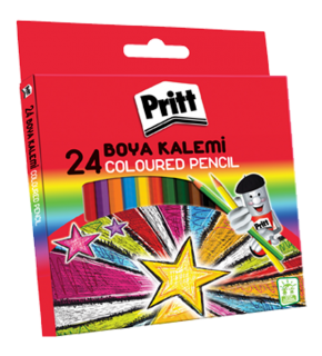 Pritt Kuru Boya Karton Kutu Tam Boy 24 Renk 1221351
