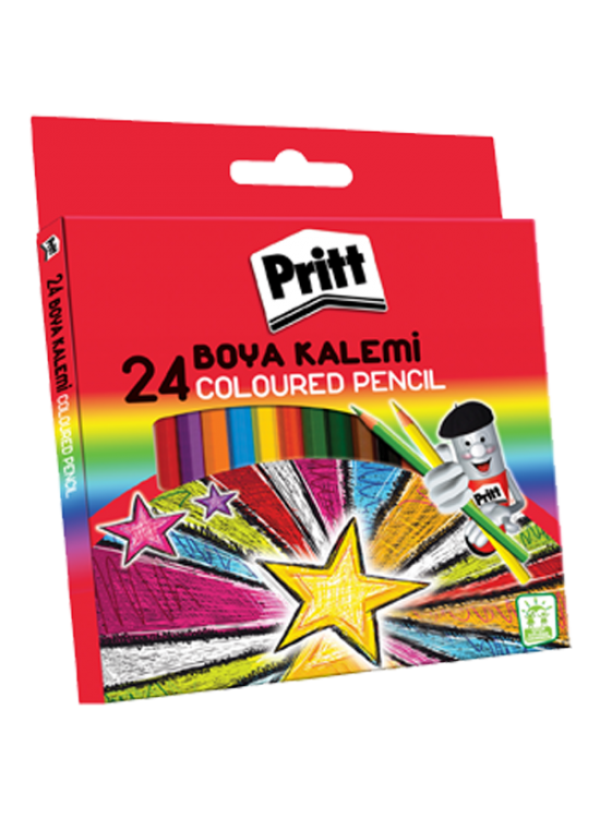 Pritt Kuru Boya Karton Kutu Tam Boy 24 Renk 1221351