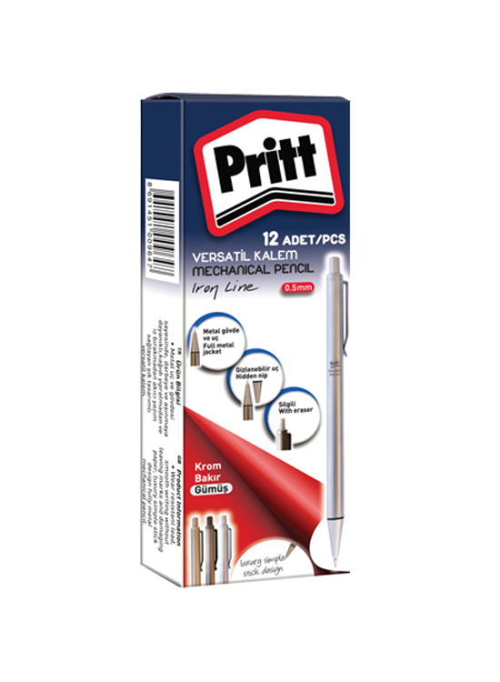 Pritt Versatil Kalem İron Line 0.5 MM Gümüş 3705 (1 Adet)